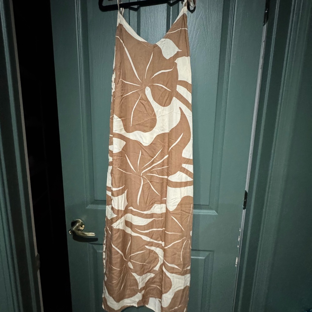 MARELLA Brown and White Floral Maxi Dress